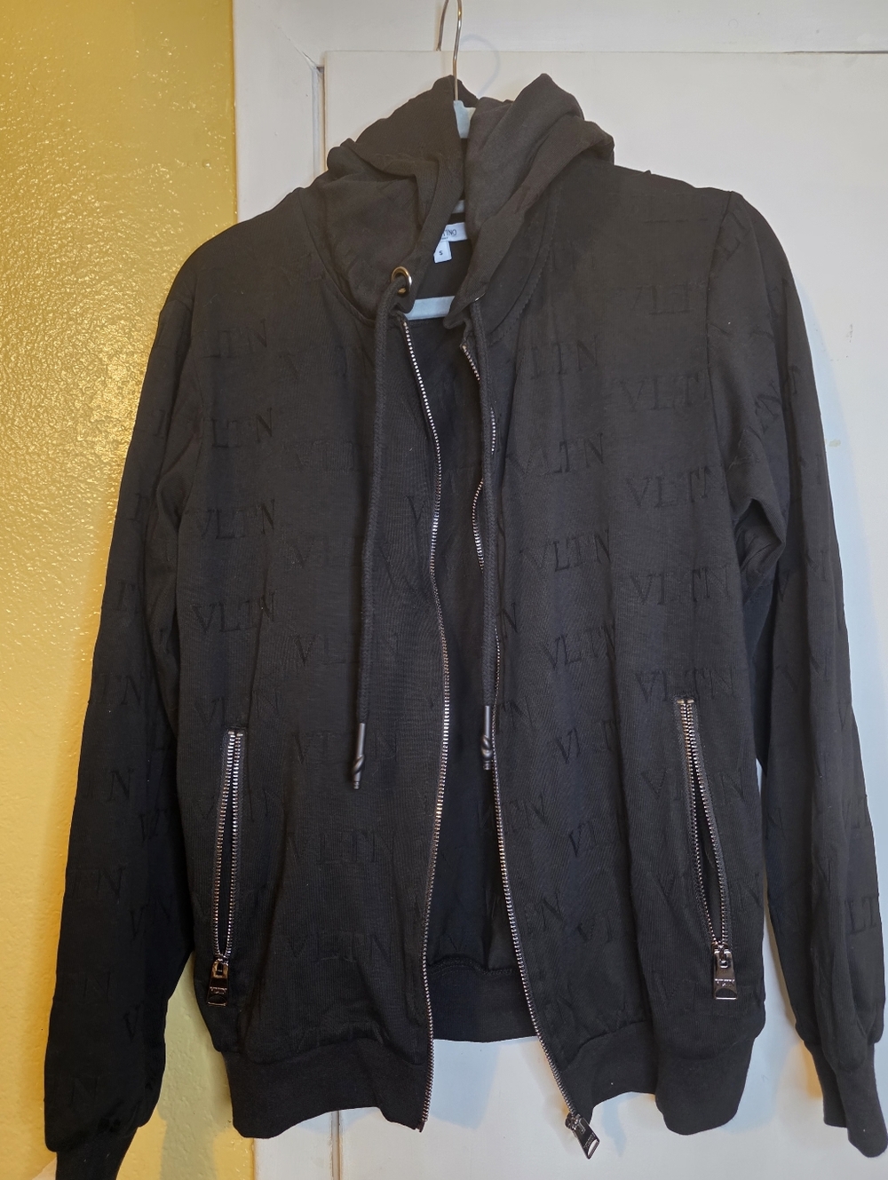 Valentino Men Hoodie Black Sz Small